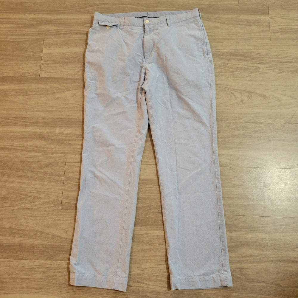 Polo Ralph Lauren Classic Fit Oxford Pants Mens 36x34 Blue 100% Cotton Chino